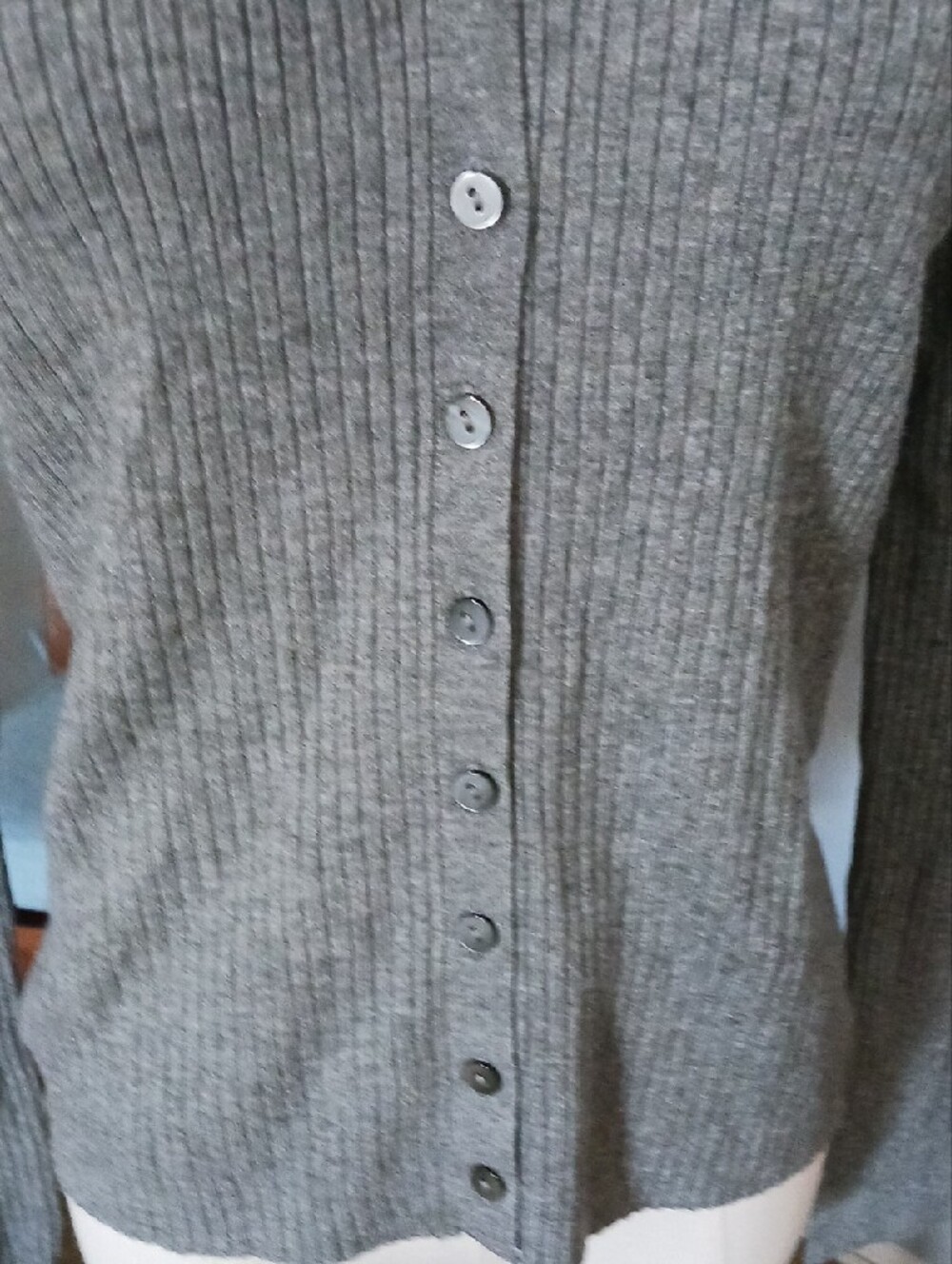 a new day Gray Ribbed Button-Front Collared Top - Picture 4 of 11